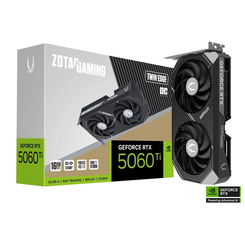 ZOTAC Nvidia Graphic Card RTX 5060 Ti 16GB DDR7 Gaming Twin Edge OC Dual Fan view 6